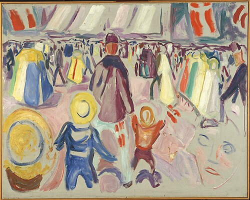 Le 17 mai dans une petite ville norvégienne, 1919, Edvard Munch