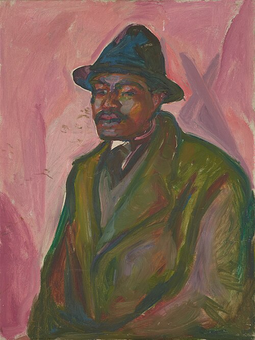 Africain en manteau vert, 1916, Edvard Munch