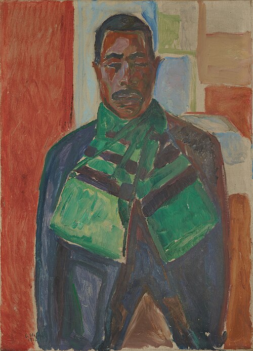 Africain au foulard vert, 1916, Edvard Munch
