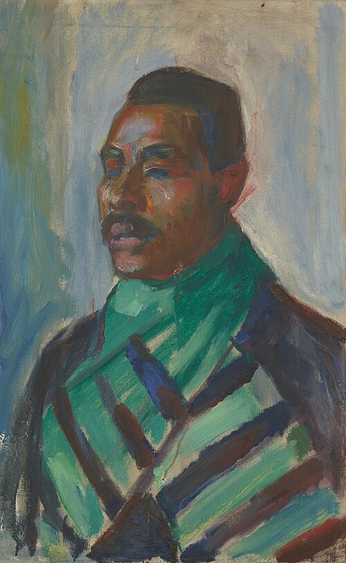 Abdul Karim with a Green Scarf, 1916, Edvard Munch