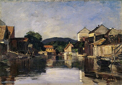 L'Akerselva à Slåmotgangen, 1882, Edvard Munch