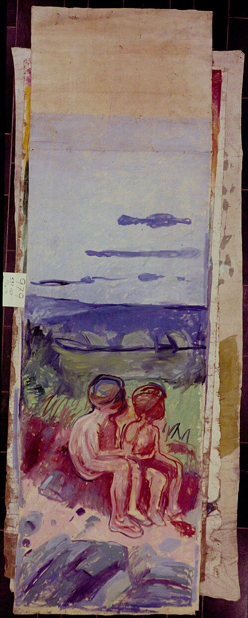 Alma Mater: Two Seated Children, 1914, Edvard Munch