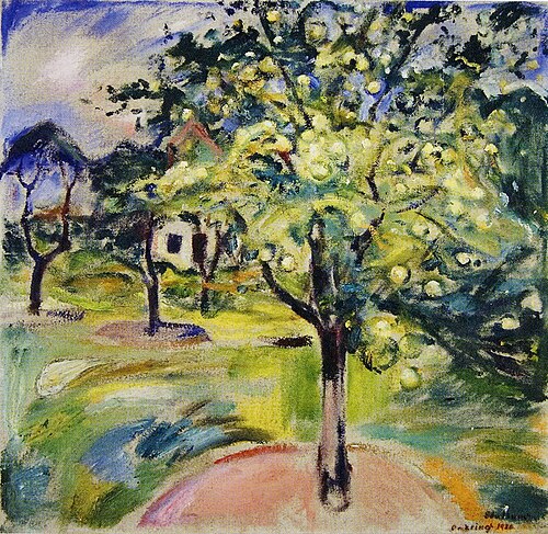 Pommier dans le jardin à Ekely, 1928, Edvard Munch