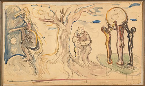 Astronomy, History and Geography, 1909, Edvard Munch