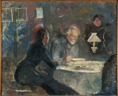 At Supper, 1883, Edvard Munch