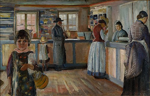 Au magasin à Vrengen, 1888, Edvard Munch