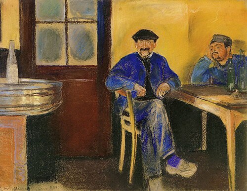 Chez le marchand de vin, 1890, Edvard Munch