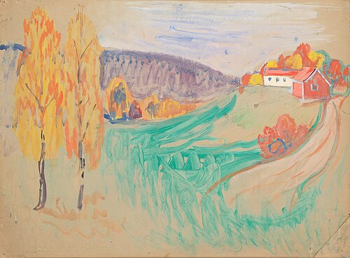 Autumn Landscape, 1940, Edvard Munch