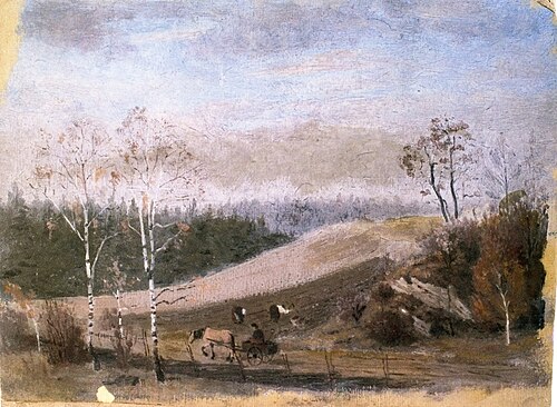 Travail d'automne dans le champ, 1880, Edvard Munch