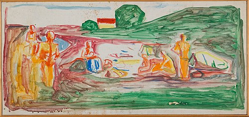 Bathers on the Beach, 1940, Edvard Munch