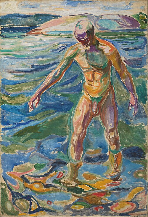 Homme se baignant, 1918, Edvard Munch