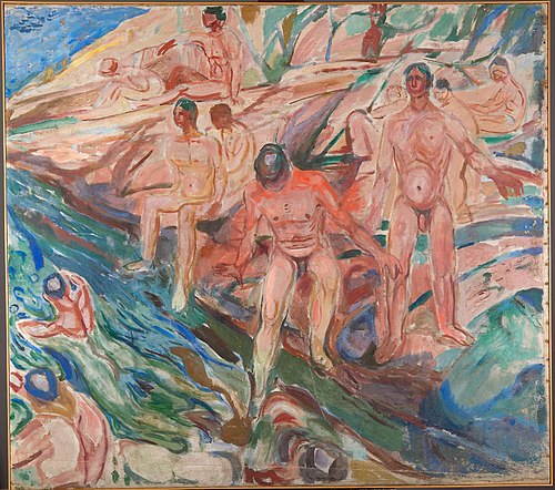 Bathing Men on Rocks, 1915, Edvard Munch