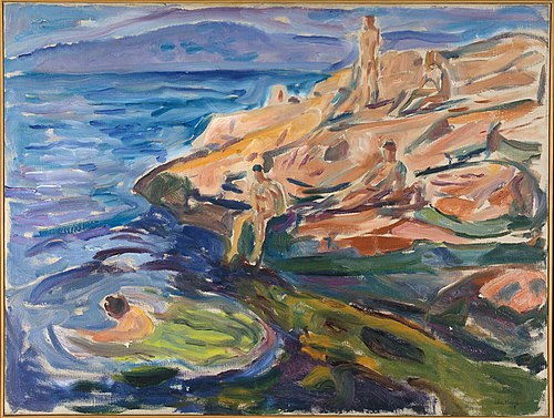 Bathing Men on Rocks, 1915, Edvard Munch