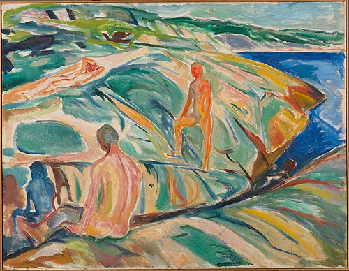Bathing Men on Rocks, 1915, Edvard Munch