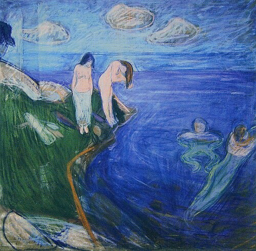 Femmes se baignant, 1894, Edvard Munch