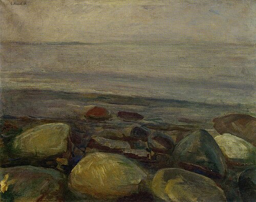 Paysage de plage à Åsgårdstrand, 1889, Edvard Munch