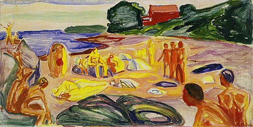 Scène de plage, 1940, Edvard Munch