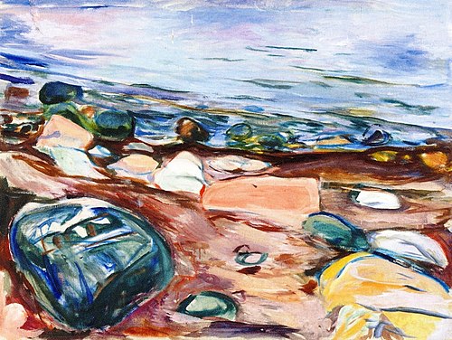 Beach with Rocks, 1904, Edvard Munch