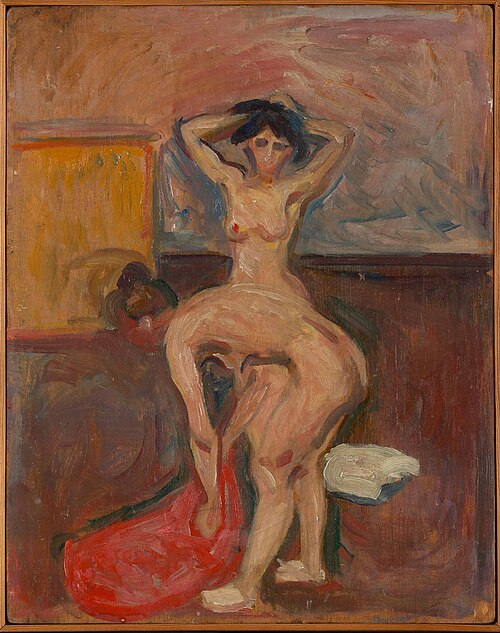 Bending and upright Nude, 1902, Edvard Munch