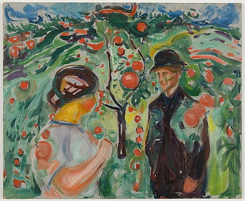 Beneath the Red Apples, 1927, Edvard Munch