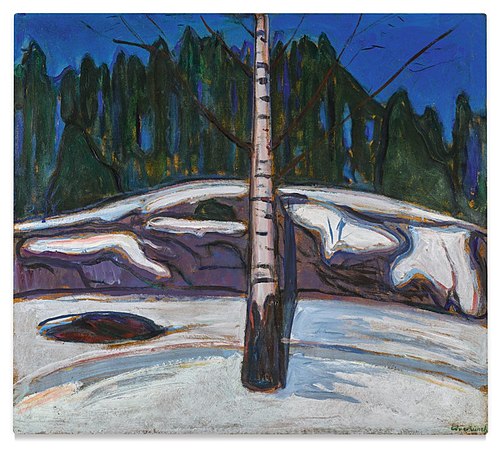 Bouleau dans la neige, 1901, Edvard Munch