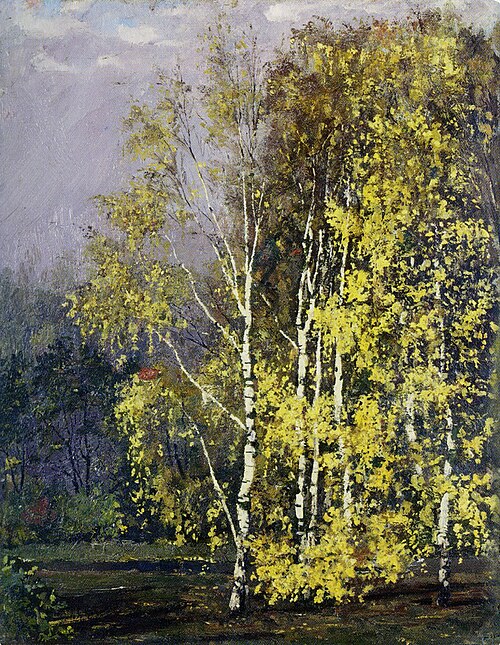 Bouleaux l'automne, 1882, Edvard Munch
