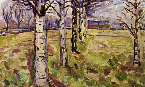 Troncs de bouleaux, 1914, Edvard Munch