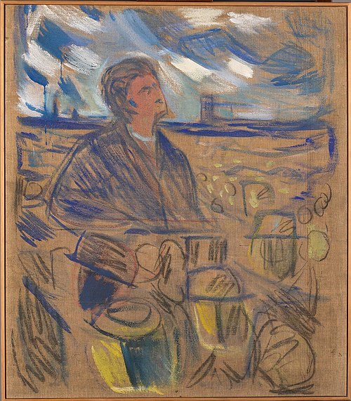 Bjørnstjerne Bjørnson Speaking to the People, 1909, Edvard Munch