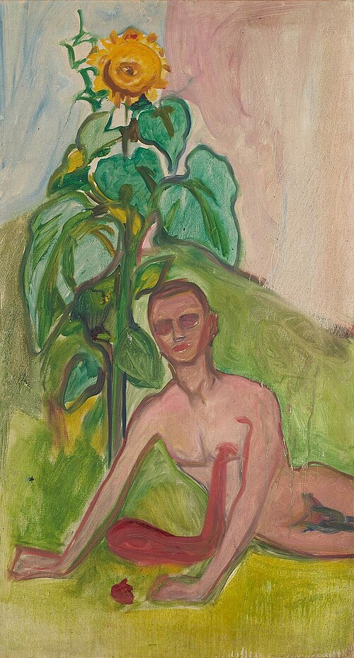 Bleeding Man and Sunflower, 1903, Edvard Munch