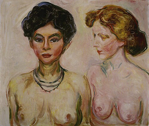 Nu blond et brun, 1902, Edvard Munch