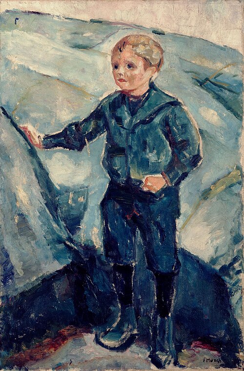 Garçon dans un paysage rocheux, 1900, Edvard Munch