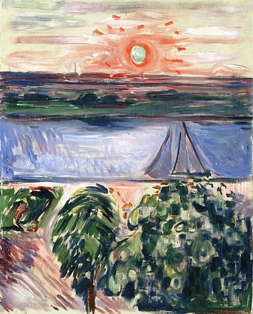 Canal at Sunset, 1908, Edvard Munch