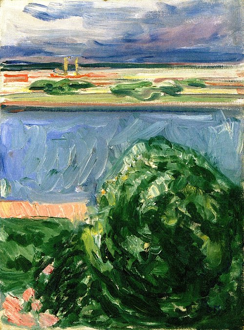 Canal with Dark Clouds, 1908, Edvard Munch