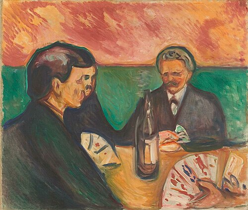 Card Players in Elgersburg, 1905, Edvard Munch