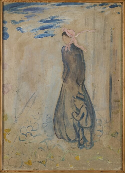 Childhood Memory. Outside the Gate, 1890, Edvard Munch