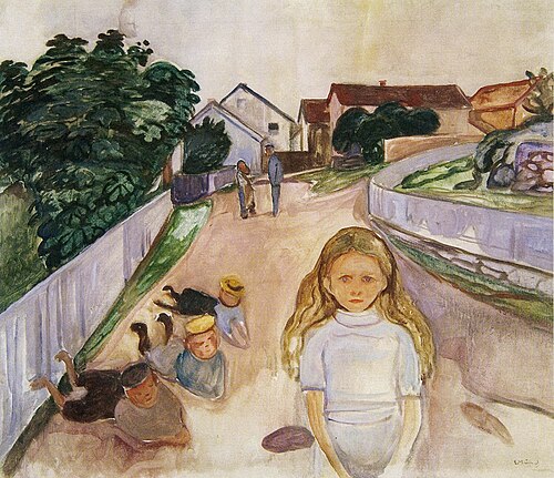 Enfants jouant dans le rue à Åsgårdstrand, 1901, Edvard Munch