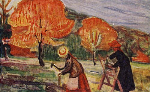 Coupe et Taille du bois, 1902, Edvard Munch