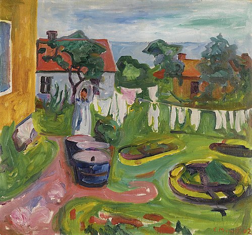 Vêtements sur un fil à Åsgårdstrand, 1902, Edvard Munch