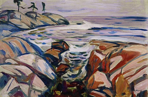 Paysage côtier de Hvitsten, 1916, Edvard Munch