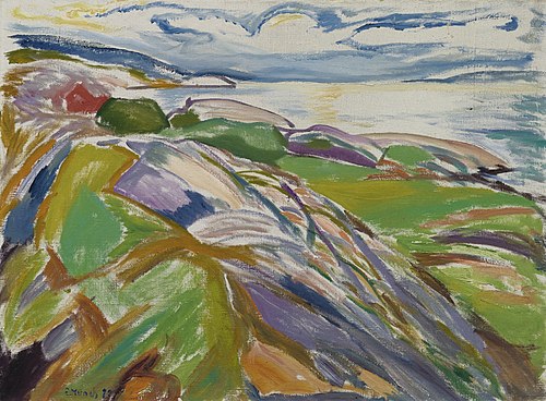 Paysage côtier de Hvitsten, 1922, Edvard Munch