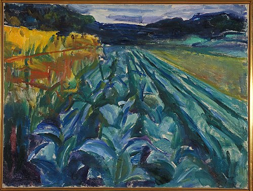 Cabbage Field, 1915, Edvard Munch