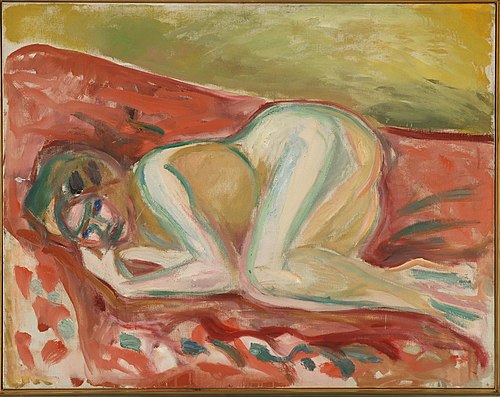 Crouching Nude, 1917, Edvard Munch
