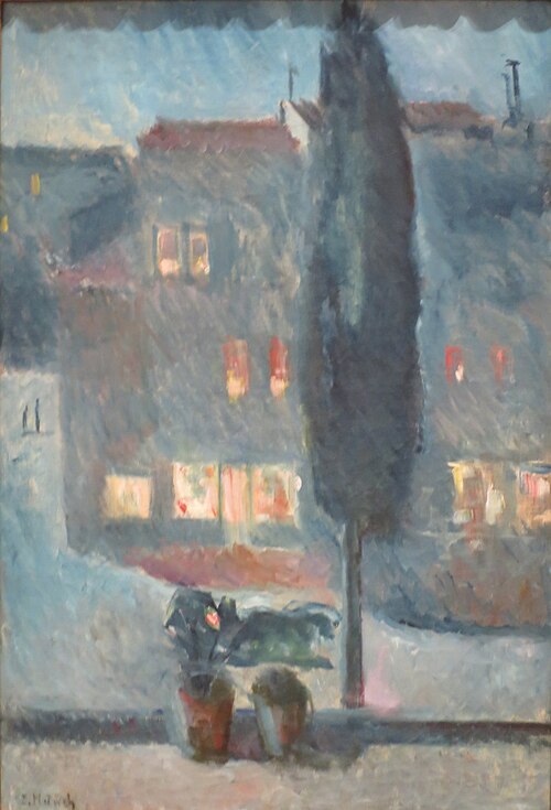 Cyprès au clair de lune, 1892, Edvard Munch