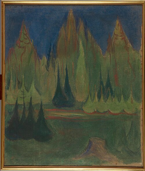 Dark Spruce Forest, 2000, Edvard Munch