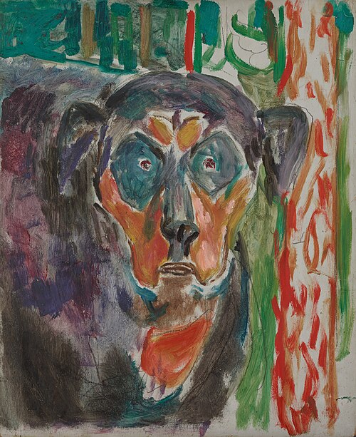 Dog's Head, 1942, Edvard Munch