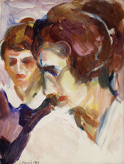 Double portrait, 1918, Edvard Munch