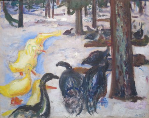 Canards et Dindes dans la neige, 1913, Edvard Munch