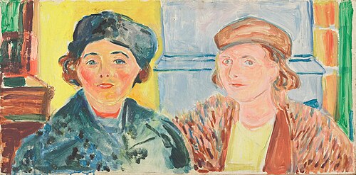 Ebba Ridderstad et Marika Pauli, 1935, Edvard Munch
