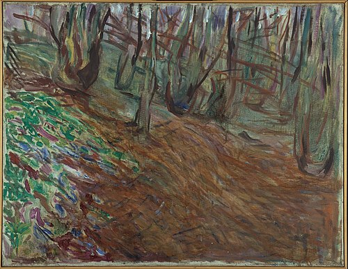 forêt d'ormes au printemps, 1923, Edvard Munch