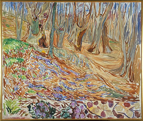 forêt d'ormes au printemps, 1930, Edvard Munch